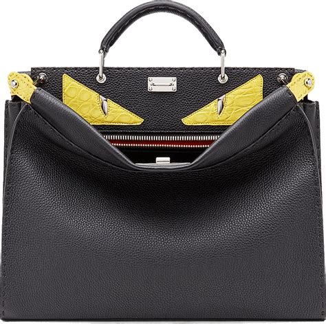 fendi peekaboo fit价格|Fendi peekaboo leather bag.